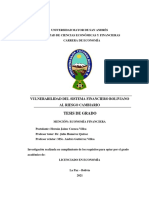 Tesis de Grado: Vulnerabilidad Del Sistema Financiero Boliviano Al Riesgo Cambiario