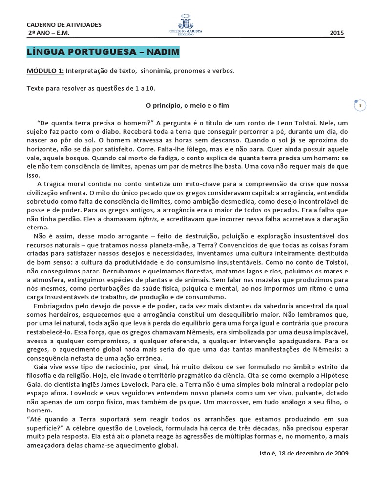 Questões de Interpretação Textual, PDF, Behaviorismo