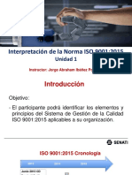 PRESENTACIÓN DEL CURSO INTERPRETACIÓN DE LA NORMA ISO 9001 2015 - U1