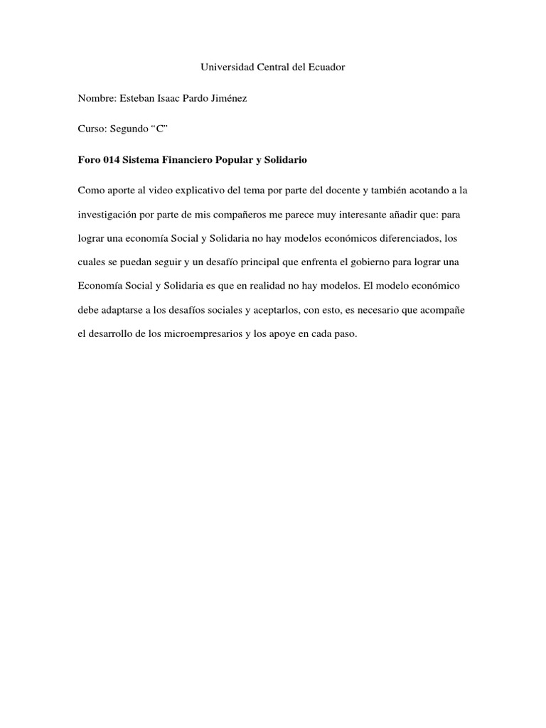014 - Sistema Financiero Popular y Solidario-Pardo Esteban | PDF