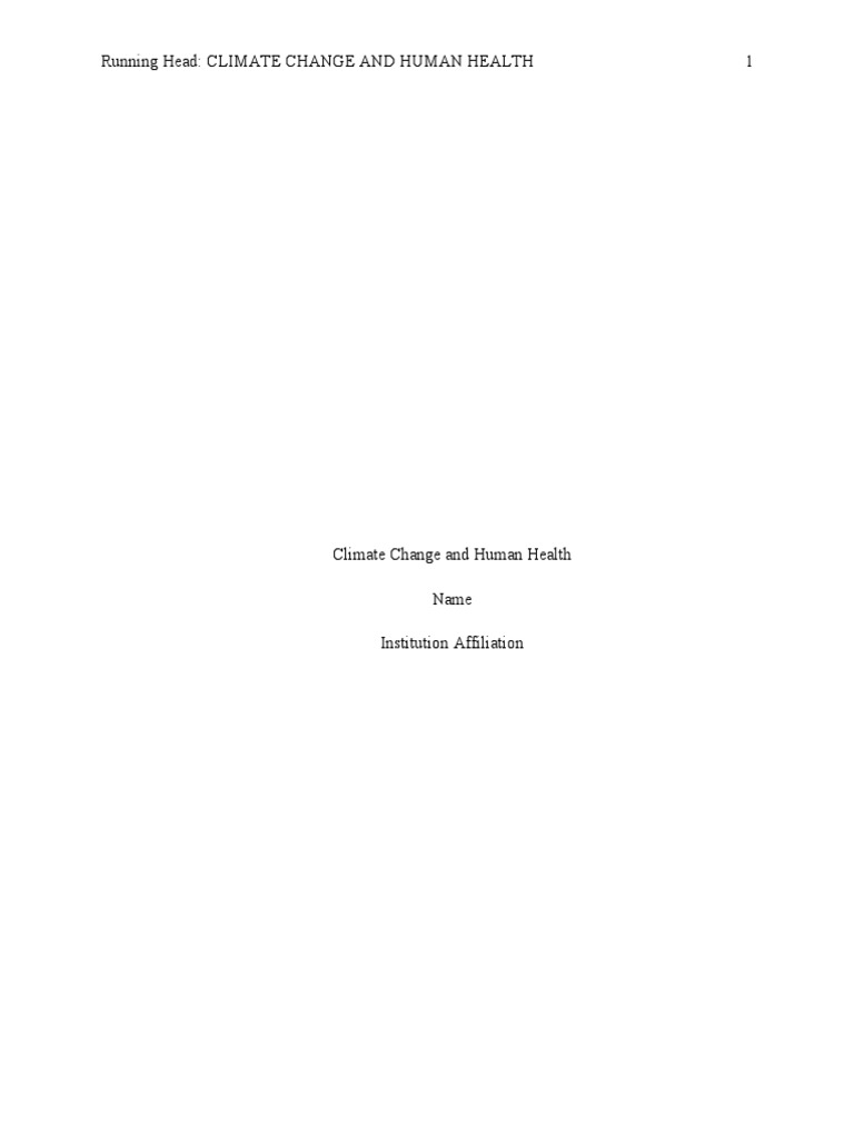 Impact of Climate Change on Health | PDF | Climate Change | Greenhouse ...