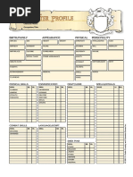 Fillable Character Sheet