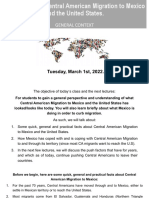 1 March Intro To CA Migration To Mexico and The US