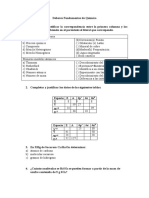 Fundamentos de Química: Deberes de Identificación y Cálculo de Fórmulas, Pesos y Energías Atómicas