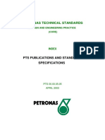 Petronas Technical Standards: Pts Publications and Standard Specifications