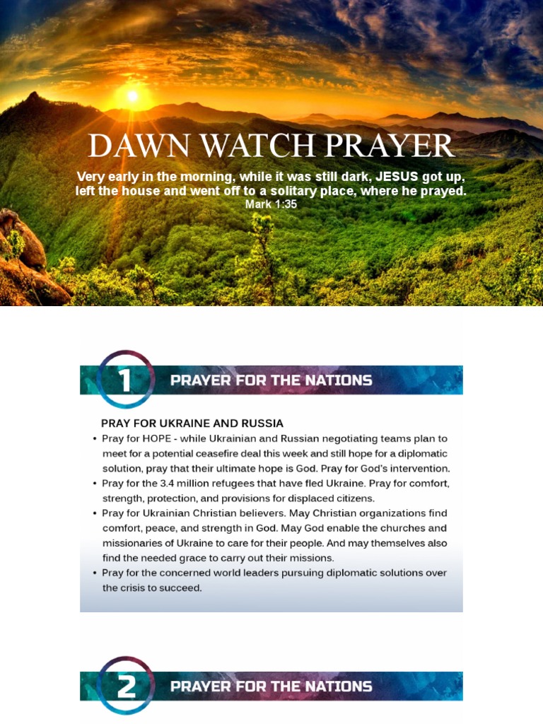 DAWN WATCH PRAYER April 2, 2022  PDF  Prayer