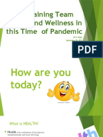 Maintaining Team Health and Wellness in This Pandemic