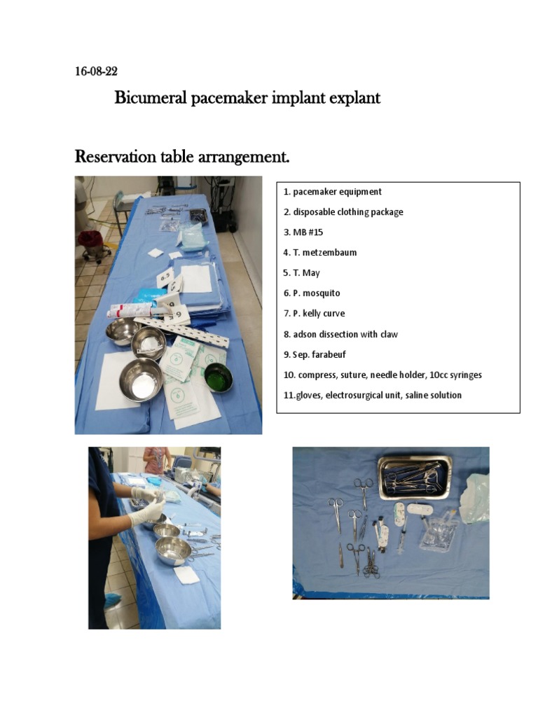 Bicumeral Pacemaker Implant Explant 16-08-22 | PDF