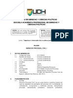 Sílabo de Derecho Procesal Civil I (2022-1)