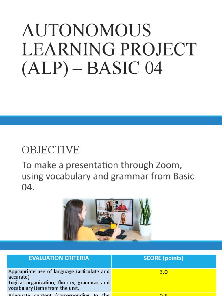 Autonomous Learning Project (Alp) - Basic 04 | PDF