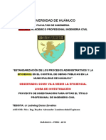 Estándares y control de obras públicas en Huánuco