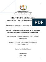 Proyecto de Grado Estudio de Caso Ensayo Descriptivo Original Bombilla Eléctrica