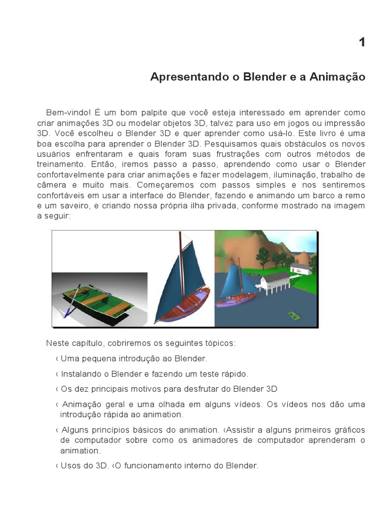 Introdução ao Blender e Animação | PDF | Blender (software) | Microsoft ...