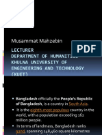 Musammat Mahzebin: Lecturer Department of Humanities Khulna University of Engineering and Technology (KUET)