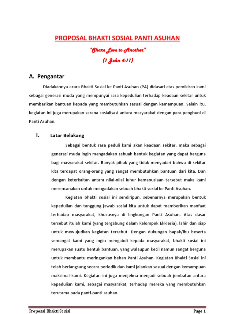 21+ Contoh proposal kegiatan sosial pdf info