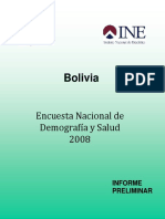 Informe Preliminar ENDSA 2008