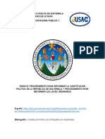 Ensayo, Procedimientos para Reformar La Consstitucion y Las Leyes Ordinariasa.