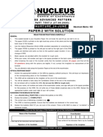 Paper-2 With Solution: Nurture - 24-June