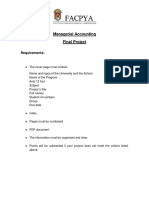 Managerial Accounting - Final Project