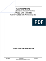 Voltas DVX 5t FC Diesel Forklift Truck Parts Catalog PDF