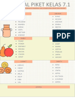 Jadwal Piket Kelas 7.1