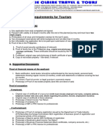 Schengen Visa Requirements For Tourism