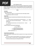 Unit 5 Hydraulic Jump