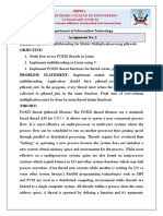 Department of Information Technology Assignment No. 2 TITLE: Implement Multithreading For Matrix Multiplication Using Pthreads. Objective