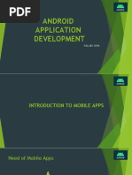 Android Application Development: - Pallabi Saha