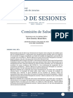 Diario de Sesiones: Comisión de Salud