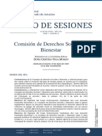 Diario de Sesiones: Comisión de Derechos Sociales y Bienestar