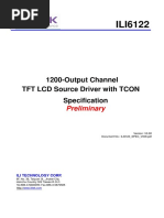 1200-Output Channel TFT LCD Source Driver With TCON Specification