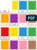 Color Names Simple Flashcard Sheets