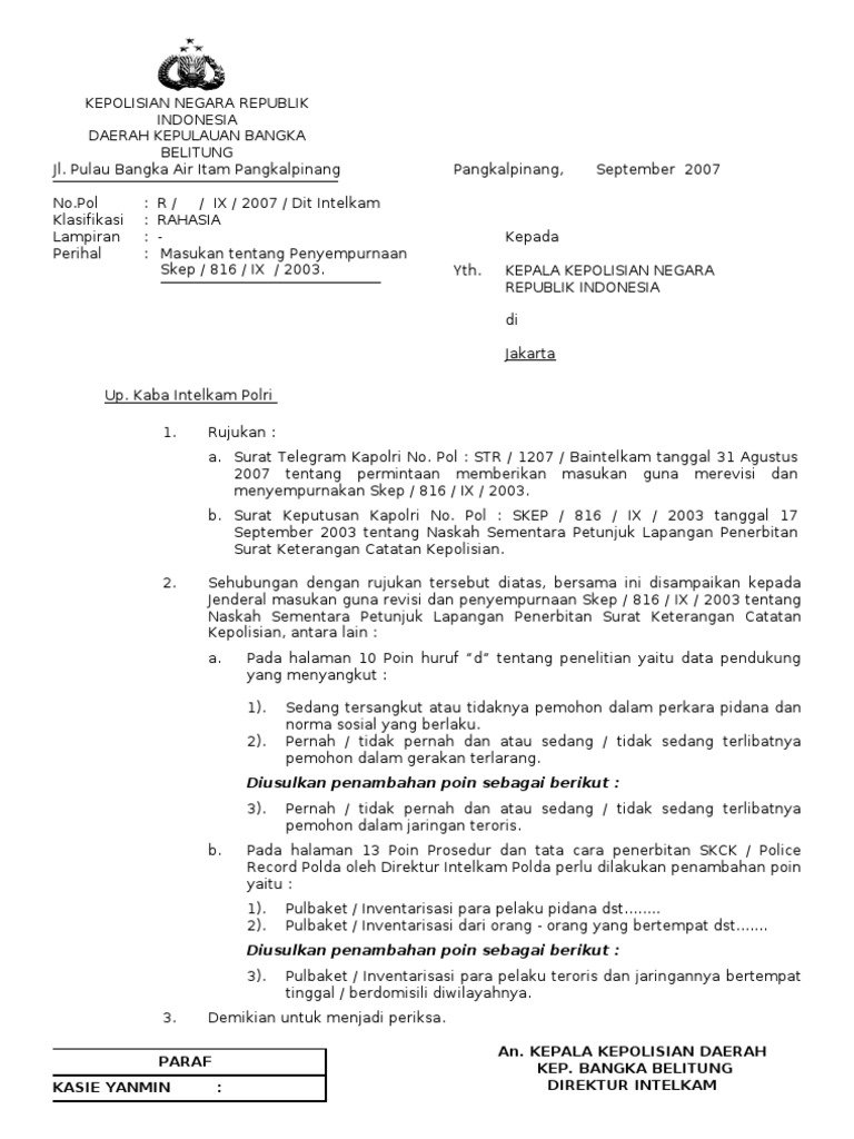 SURAT PENGANTAR BIASA