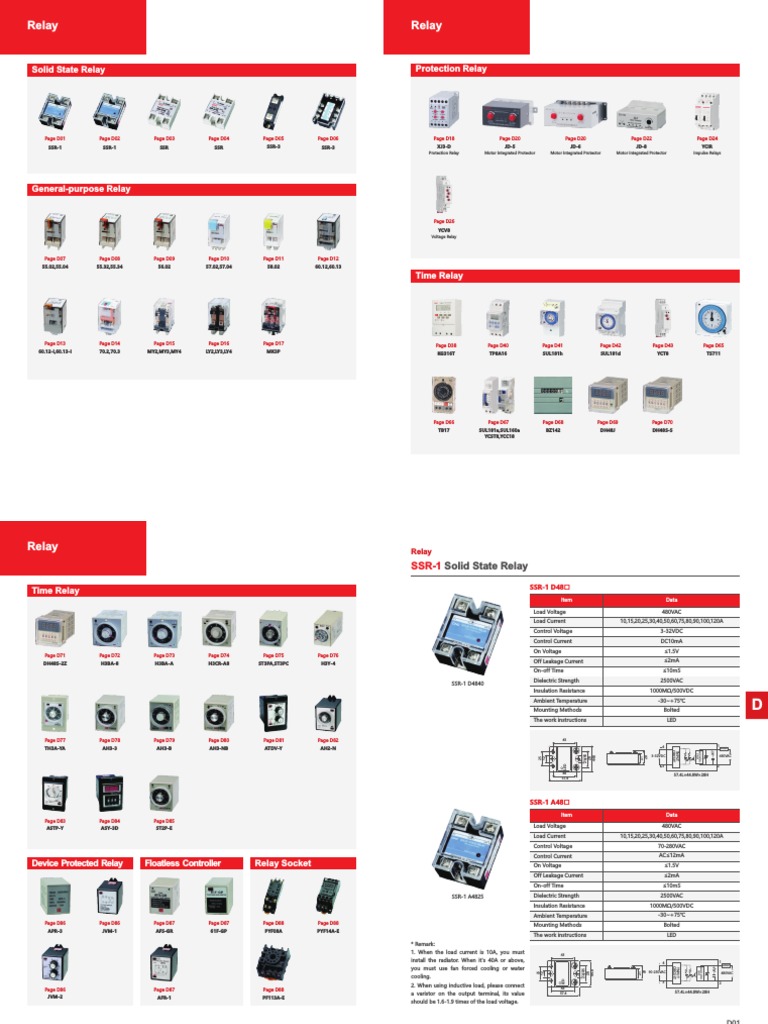 Solid State Relay Specifications Guide | PDF | Insulator (Electricity ...