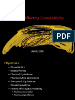 Factors Affecting Bioavailability