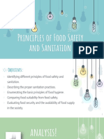 Principles of Food Safety and Sanitation