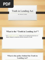 PPT - Truth in Lending Act