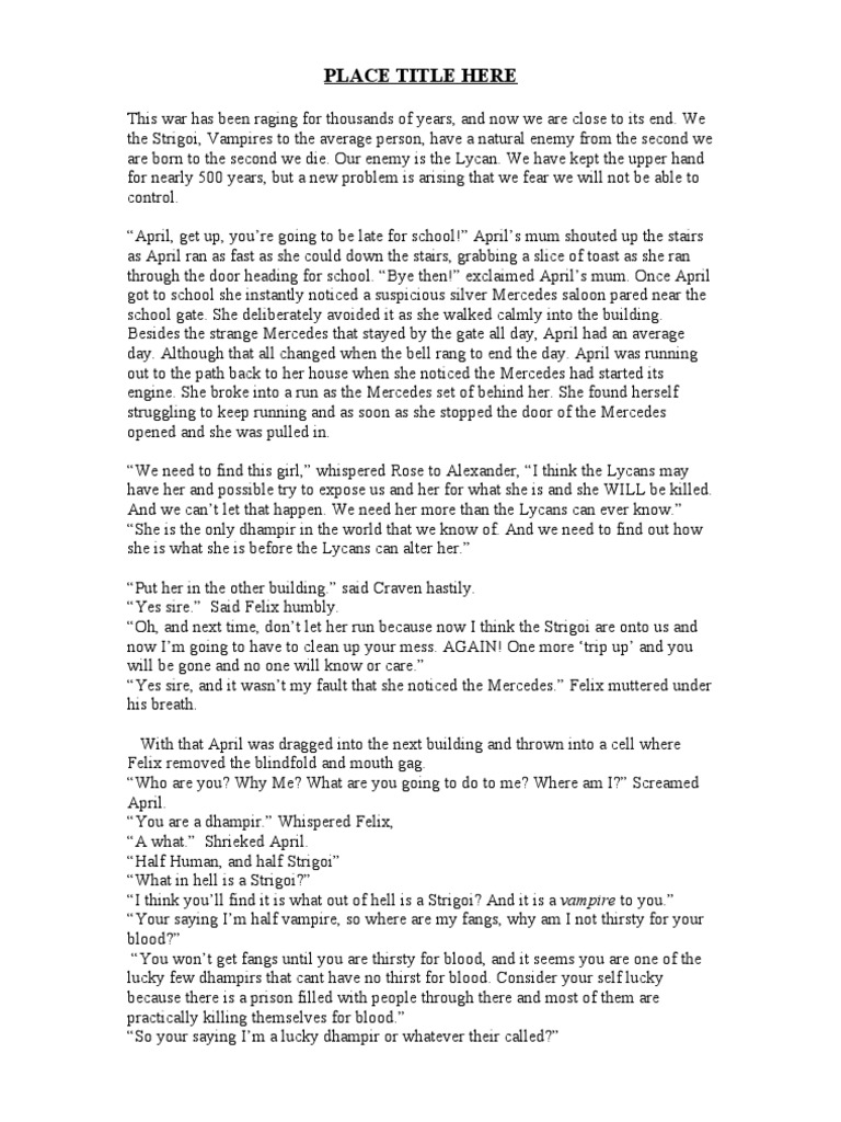 Gothic Story PDF Underworld (Film Series) Violence