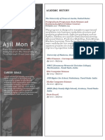 Ajil Mon P: Employment History Academic History