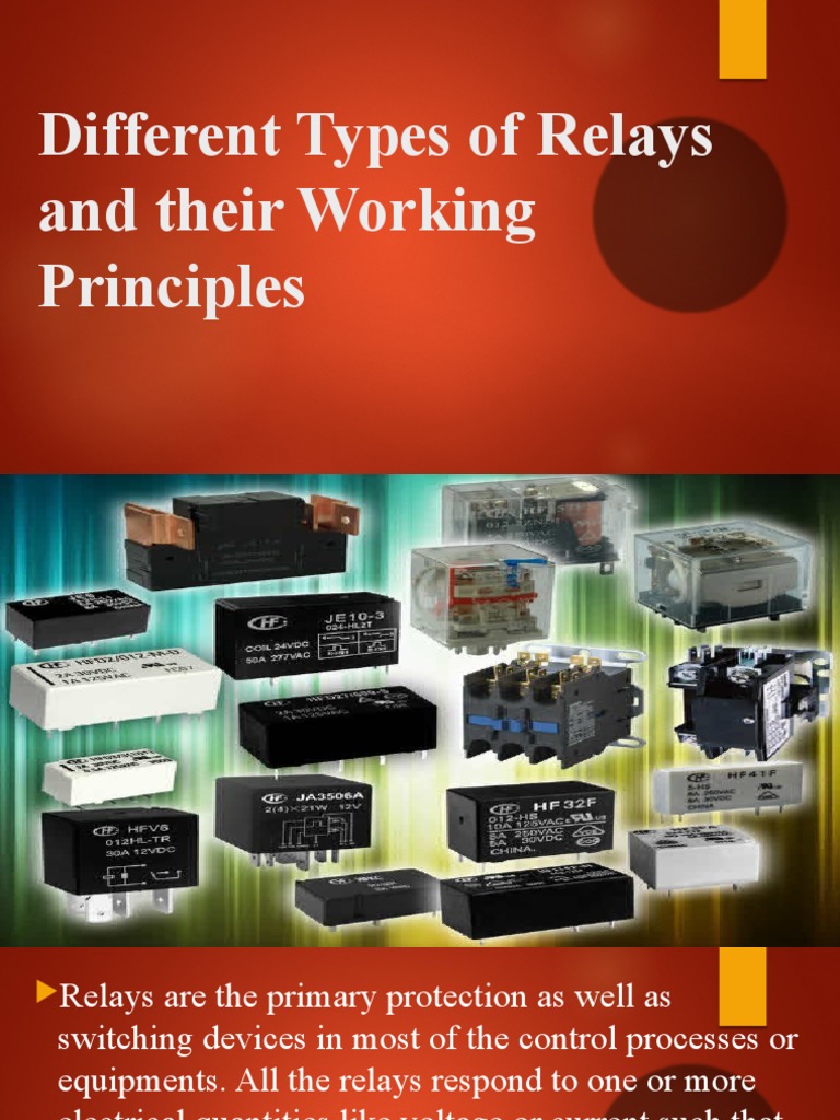 Different Types of Relays and Their Working Principles PDF Relay