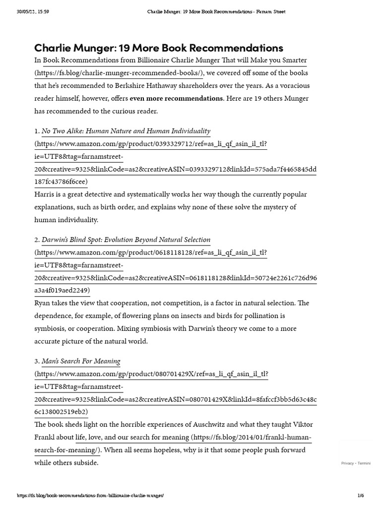 Charlie Munger 19 More Book Farnam Street PDF