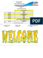 Philippine School Class Schedule for Grade 8