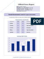 iTEP Business Sample Score Report