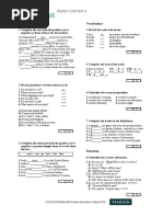 Starter Unit Test 4: Grammar Vocabulary