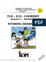 Tle - H.E.-Cookery Storing Desserts: Quarter 4 - Module 5