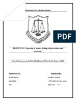 Army Institute of Law, Mohali: Project Submission in The Partial Fulfillment of Periodic Evaluation of IOS