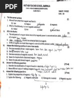 Answer Key of Physics Class Test 5