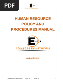 Eyu-Ethiopia HR Manual January2020 v1 English