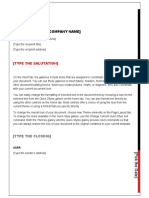 Company letter template